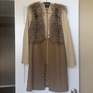 Philosophy Di Alberta Ferretti Beige Coat Size 38